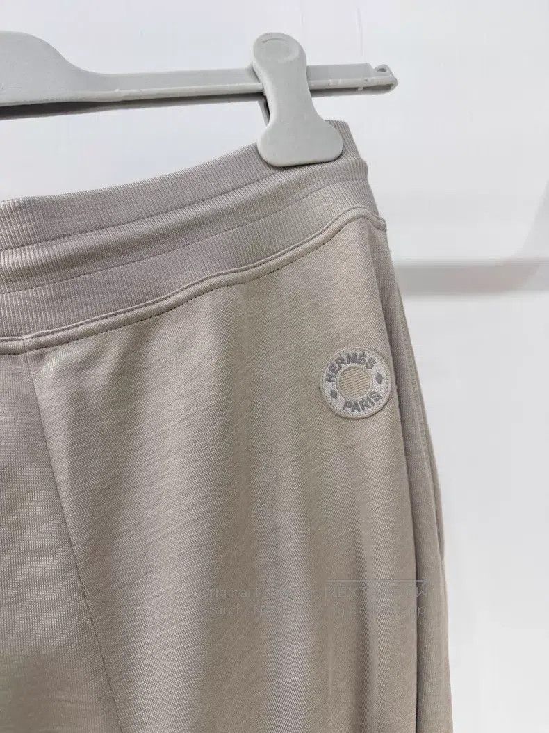 Hermes Hermes Oatmeal logo leisure pants long pants Size 24" / US 00 / IT 34 - 3 Thumbnail