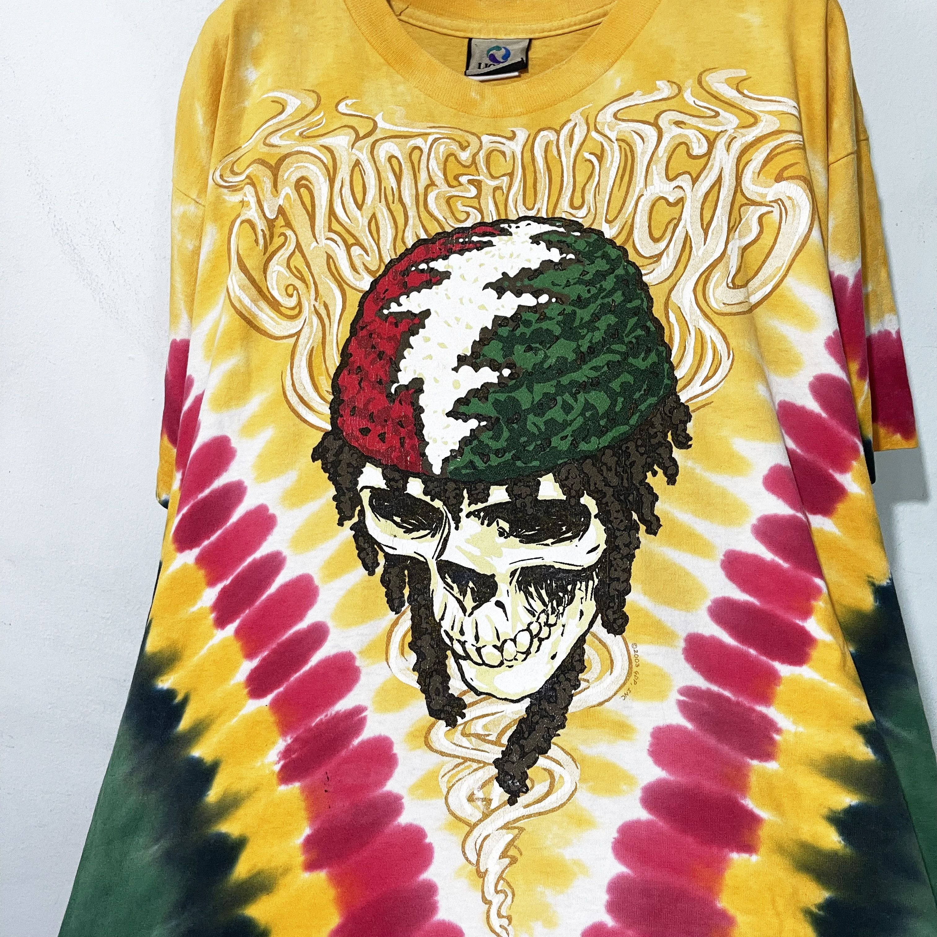Grateful Dead Vintage 2003 Grateful Dead Rasta Skeleton Shirt Size US L / EU 52-54 / 3 - 2 Thumbnail