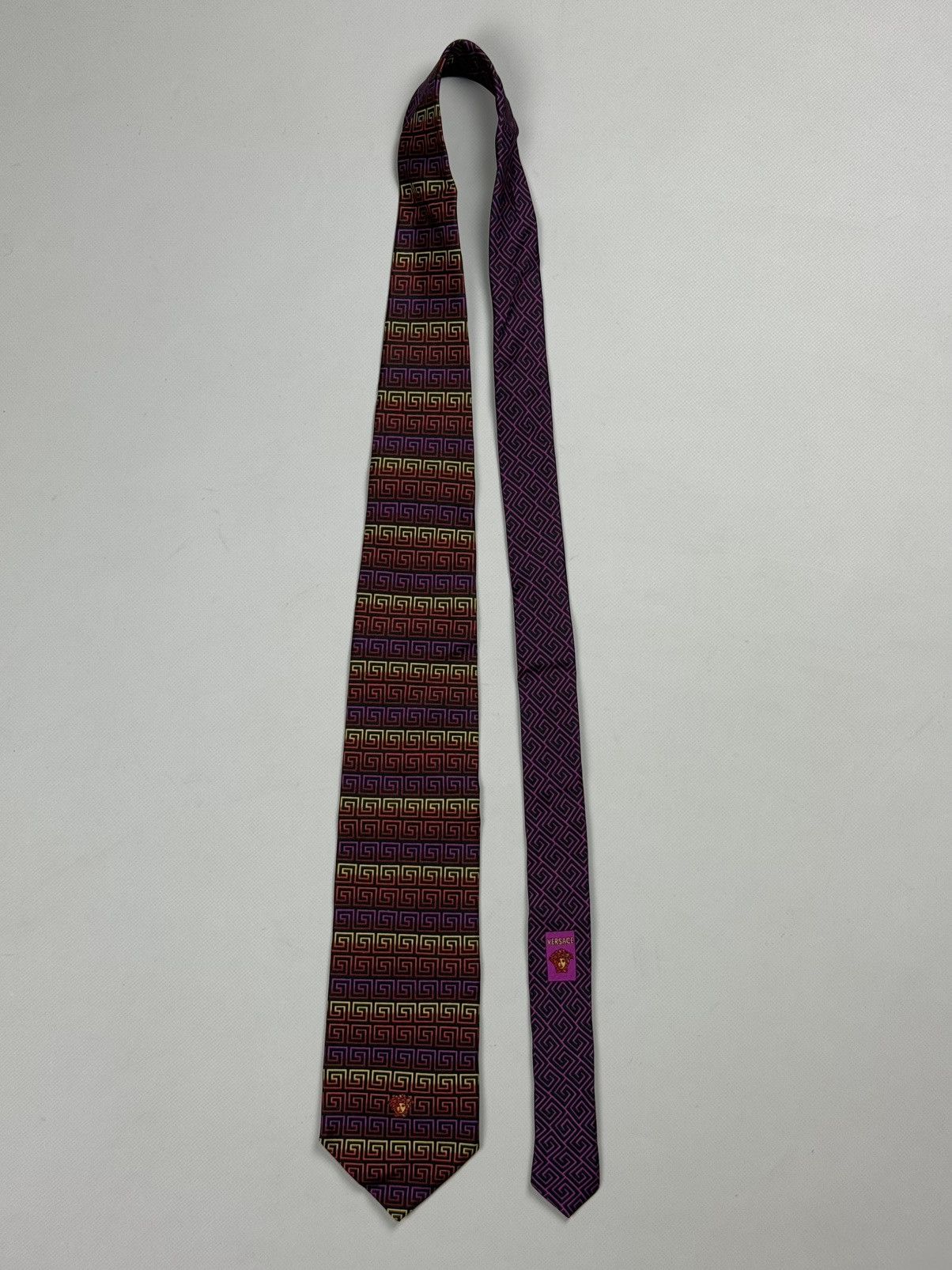 Versace × Vintage Gianni Versace Vintage Geometric Pattern Silk Tie Size ONE SIZE - 4 Thumbnail