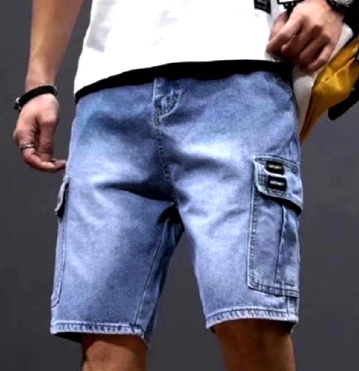 Designer × Japanese Brand × Vintage Stunning Vintage Cargo Pockets Washed Jeans Shorts Size US 30 / EU 46 - 5 Thumbnail