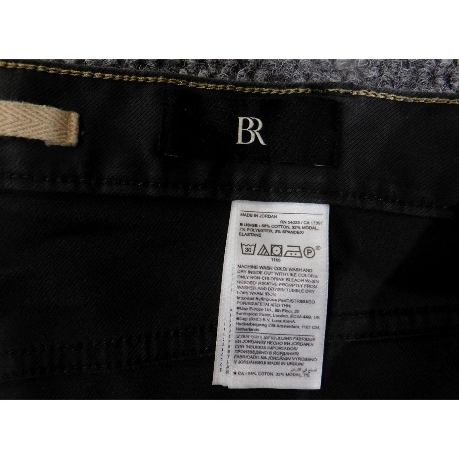 Banana Republic Banana Republic Mens Pants 40x32 Black Tapered Stretch Comfort Chino Flat Front Slim Front Logo 5-Pocket Workwear Casual Business Mens Size US 40 / EU 56 - 6 Thumbnail