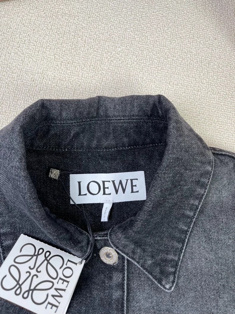 Loewe LOEWE Logo printed short denim jacket Size XS / US 0-2 / IT 36-38 - 2 Thumbnail
