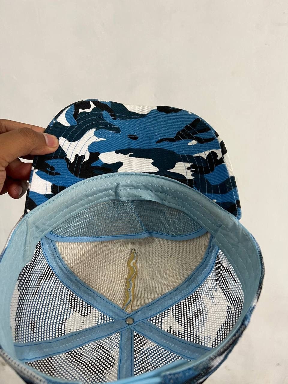 Hat Club Blue Camouflage Trucker Hat Size ONE SIZE - 7 Thumbnail