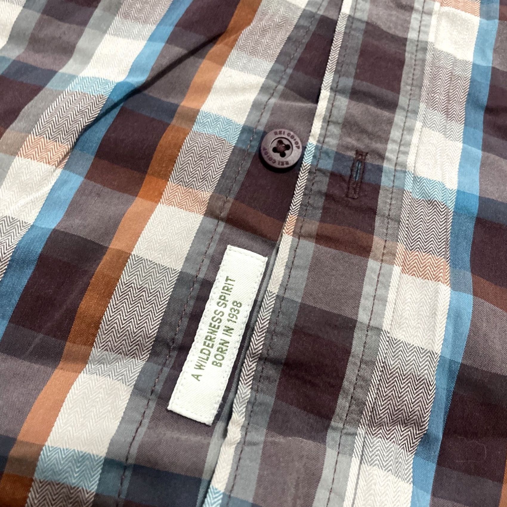 Vintage REI Co-op Shirt Men XL Purple Orange Plaid Short Sleeve Button-Up Outdoors Camp Size US XL / EU 56 / 4 - 6 Thumbnail