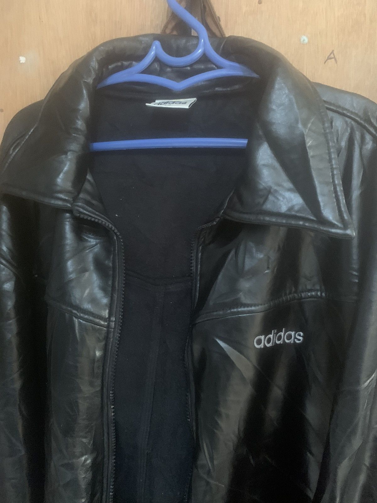 Adidas Vintage Adidas Leather Jacket Size US XL / EU 56 / 4 - 4 Thumbnail