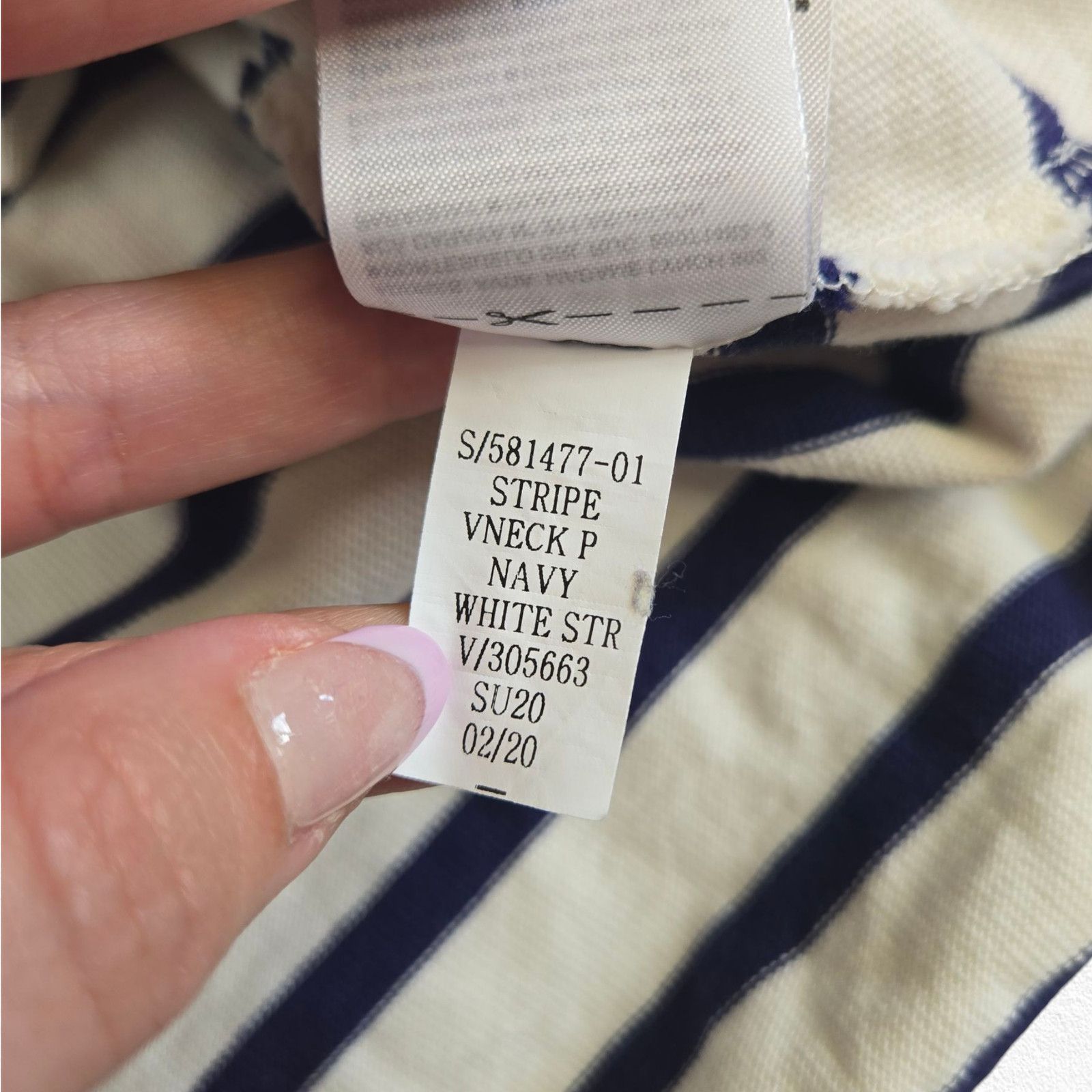 Gap GAP Navy White Striped V-Neck Hoodie Size XS Size XS / US 0-2 / IT 36-38 - 9 Thumbnail