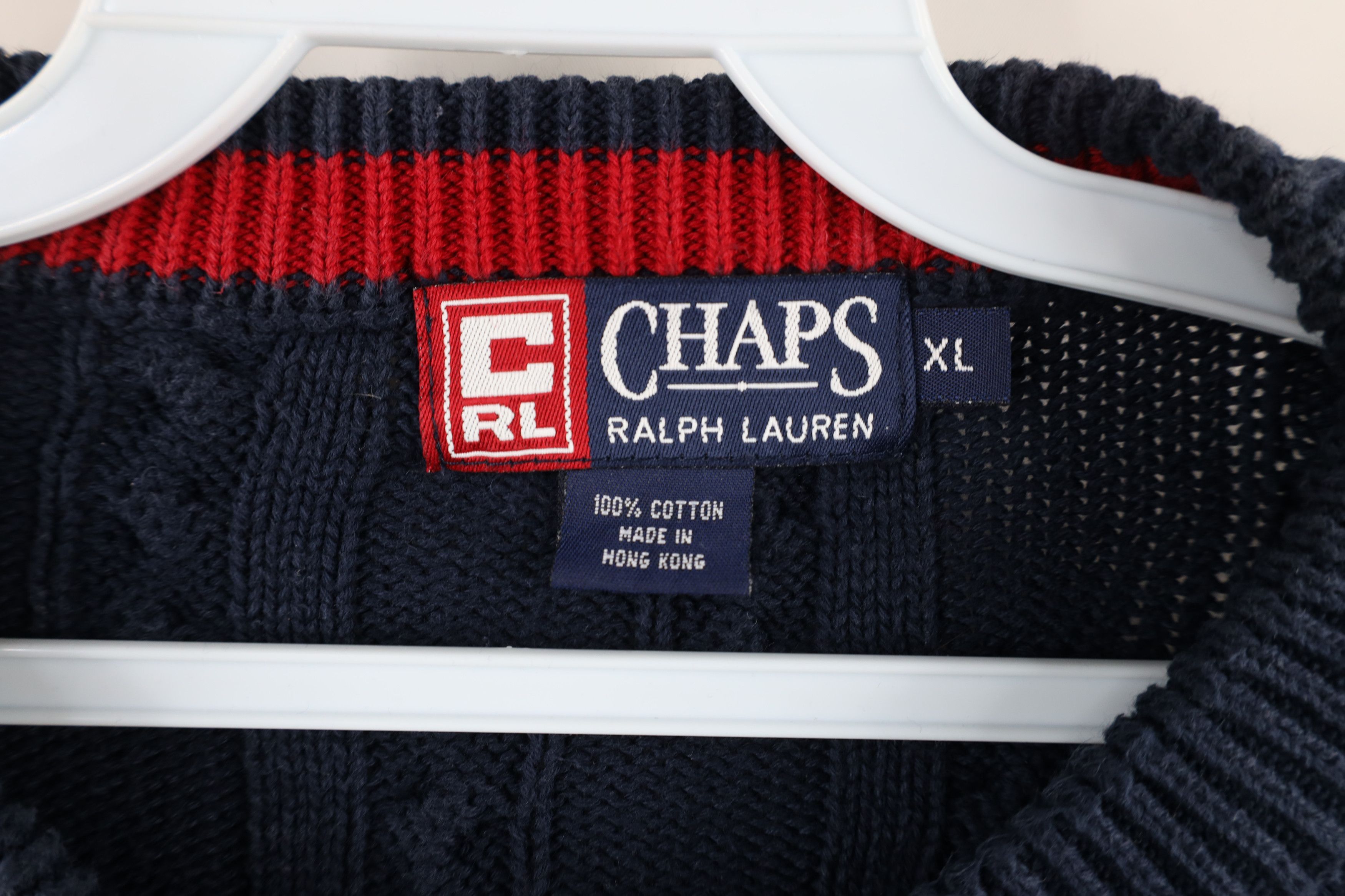 Polo Ralph Lauren Vintage 90s Chaps Ralph Lauren Chunky Cable Knit Sweater Size US XL / EU 56 / 4 - 5 Thumbnail