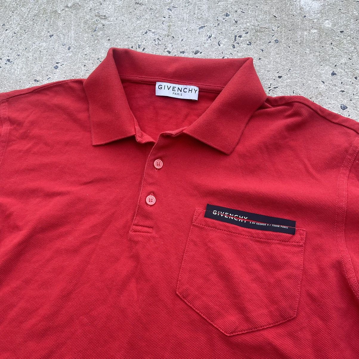 Givenchy GIVENCHY Tape Logo Pocket Polo Shirt Size US L / EU 52-54 / 3 - 2 Thumbnail