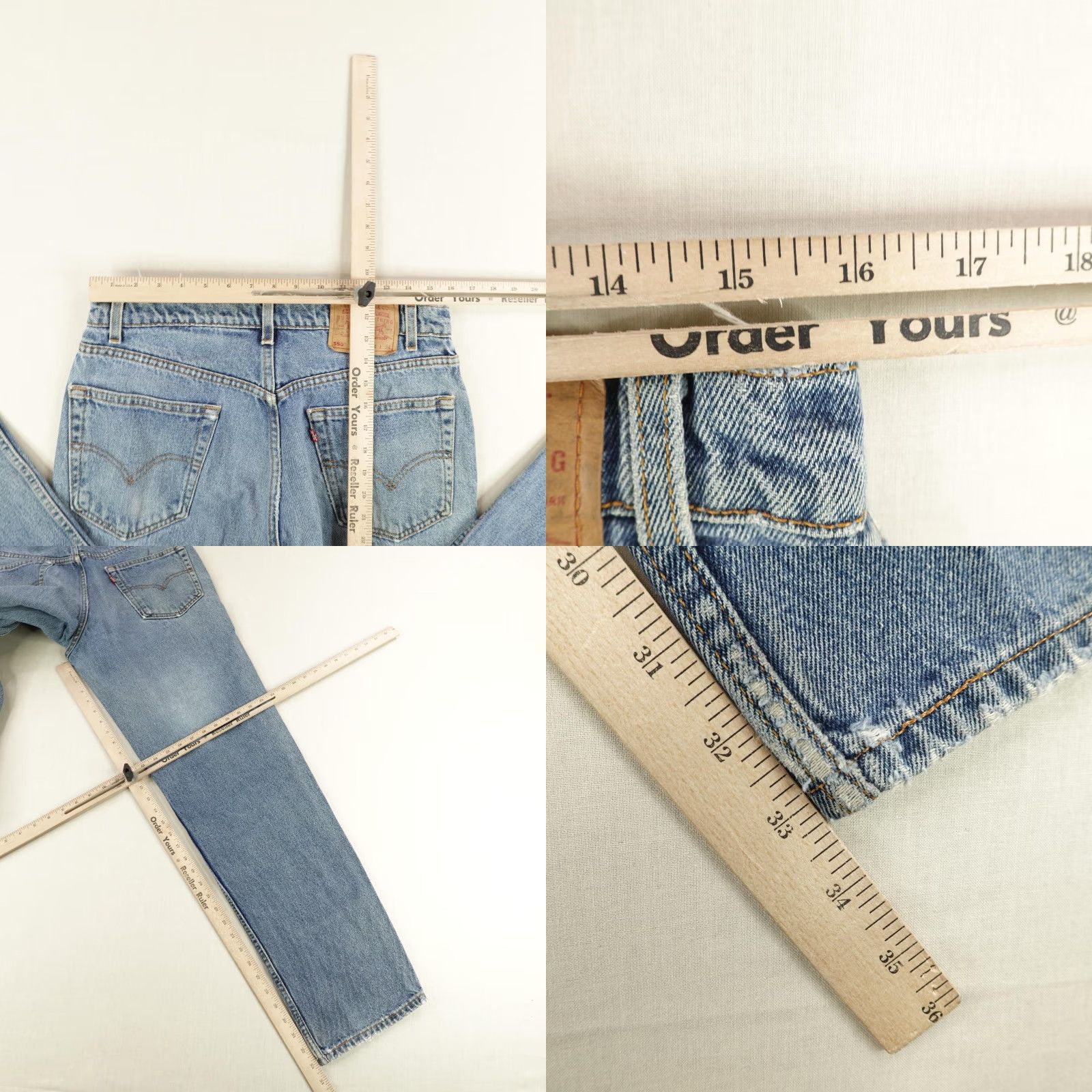 Levi's VINTAGE Levi's Jeans Mens 34 Waist 34 Inseam Blue Denim 550 Relaxed Fit Baggy 90s Pants Size US 34 / EU 50 - 8 Thumbnail