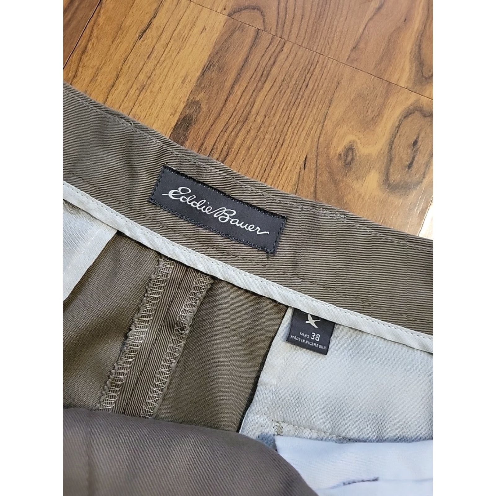 Eddie Bauer Eddie Bauer Pants Chino Flat Front 38 Regular Brown Cotton Wrinkle Free Classic Fit Mens Size US 38 / EU 54 - 2 Thumbnail