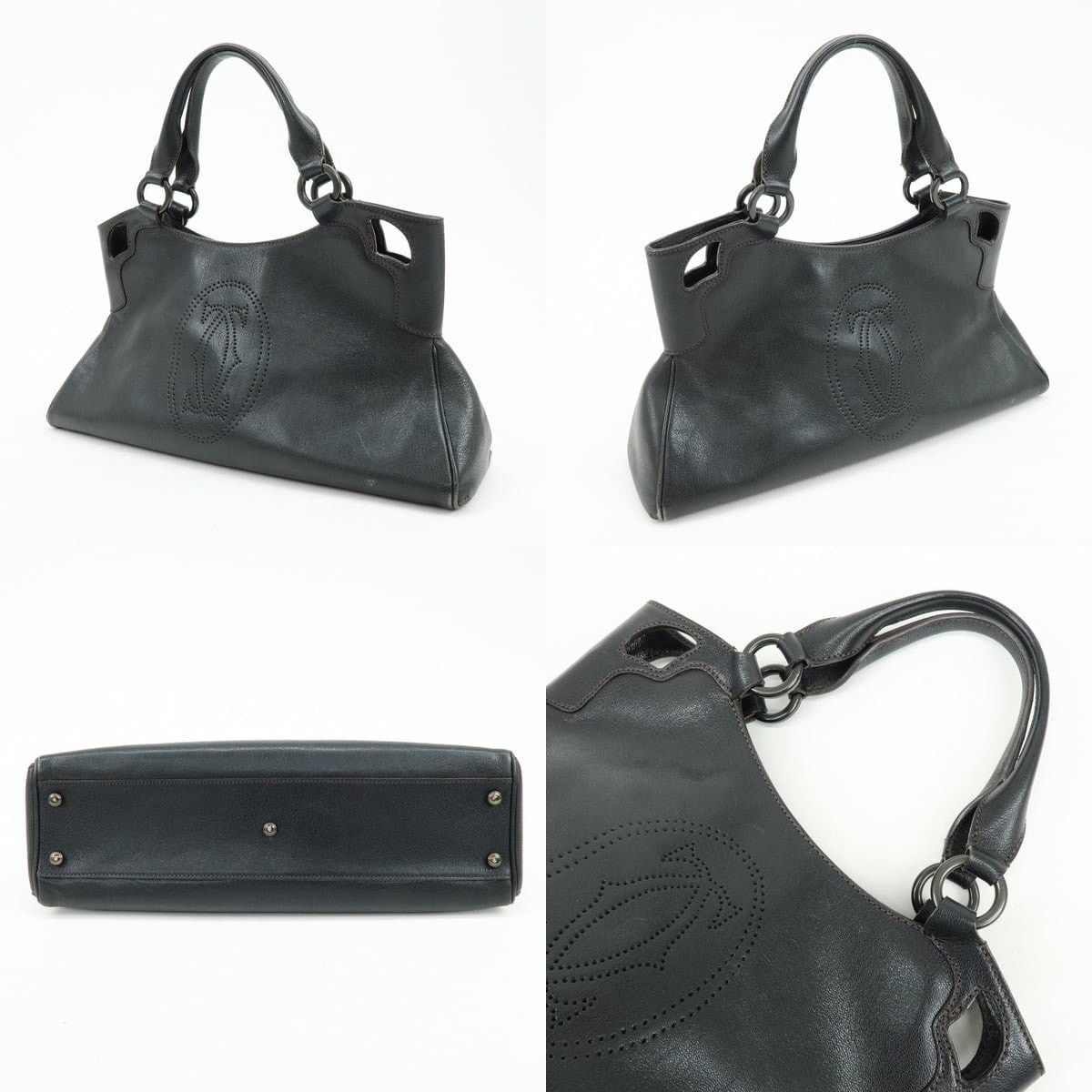 Cartier Cartier Marcello de Cartier Leather Tote Black Size ONE SIZE - 3 Thumbnail