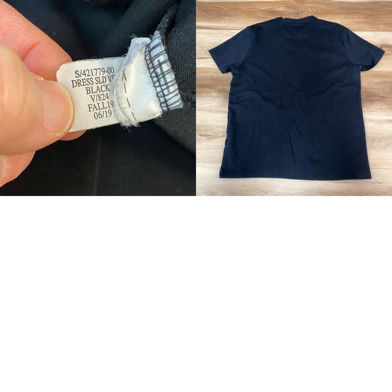 Banana Republic Banana Republic T-Shirt Mens Dress Vee V-Neck Short Sleeve Black M Adult Mens Shirts Size US M / EU 48-50 / 2 - 8 Thumbnail