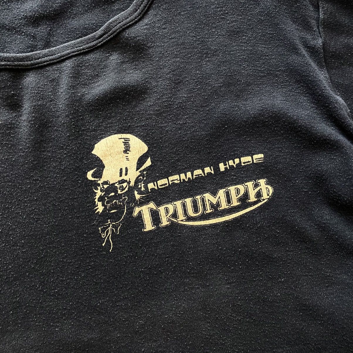 Harley Davidson 70-80s Norman Hyde Triumph Faded Harley Davidson T-Shirt Size US S / EU 44-46 / 1 - 3 Thumbnail