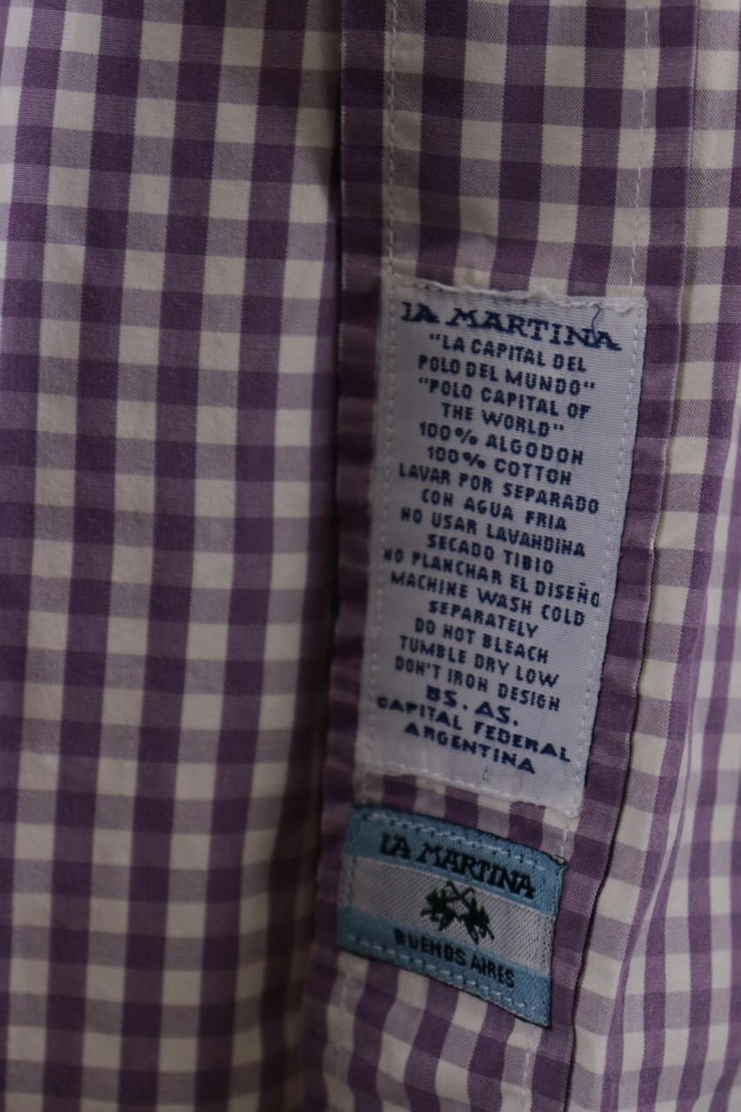La Martina La Marina Buenos Aires Purple Check Shirt Size 3XL Size US XXL / EU 58 / 5 - 4 Thumbnail