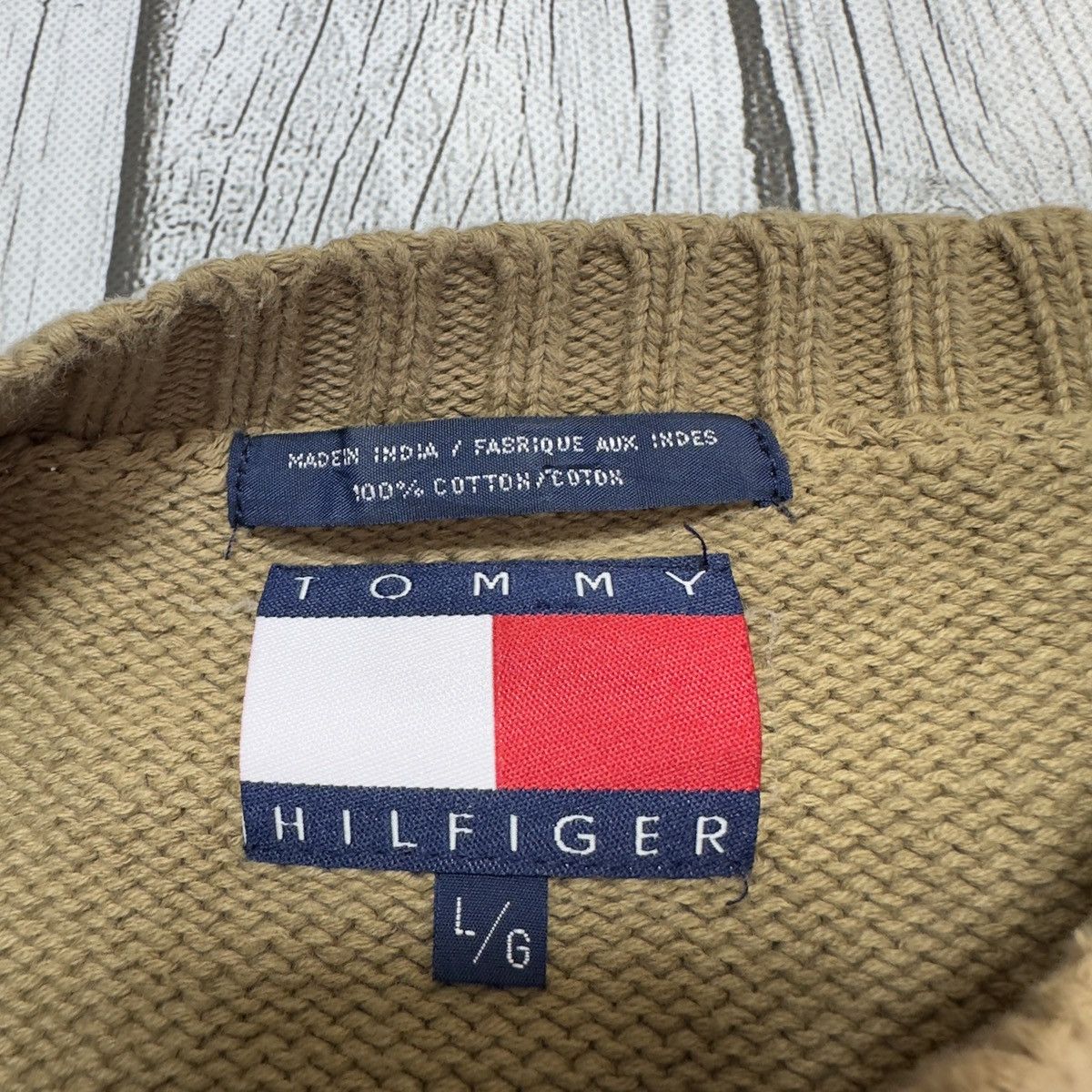 Tommy Hilfiger × Vintage Vintage Tommy Hilfiger military sweater Size US L / EU 52-54 / 3 - 4 Thumbnail