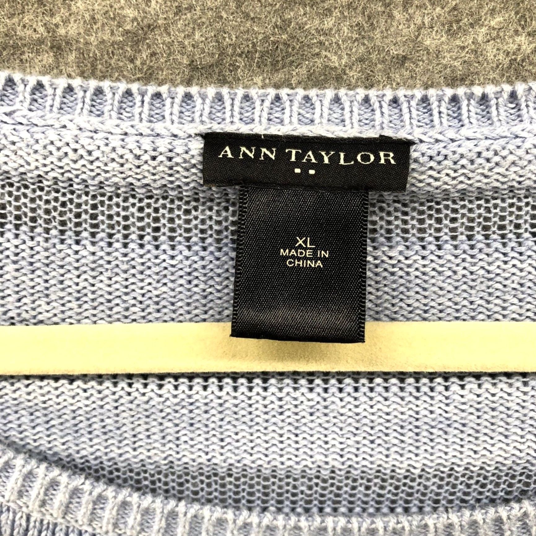 Ann Taylor Ann Taylor Sweater Womens Extra Large XL Dusty Blue Pullover Cotton Size XL / US 12-14 / IT 48-50 - 5 Thumbnail