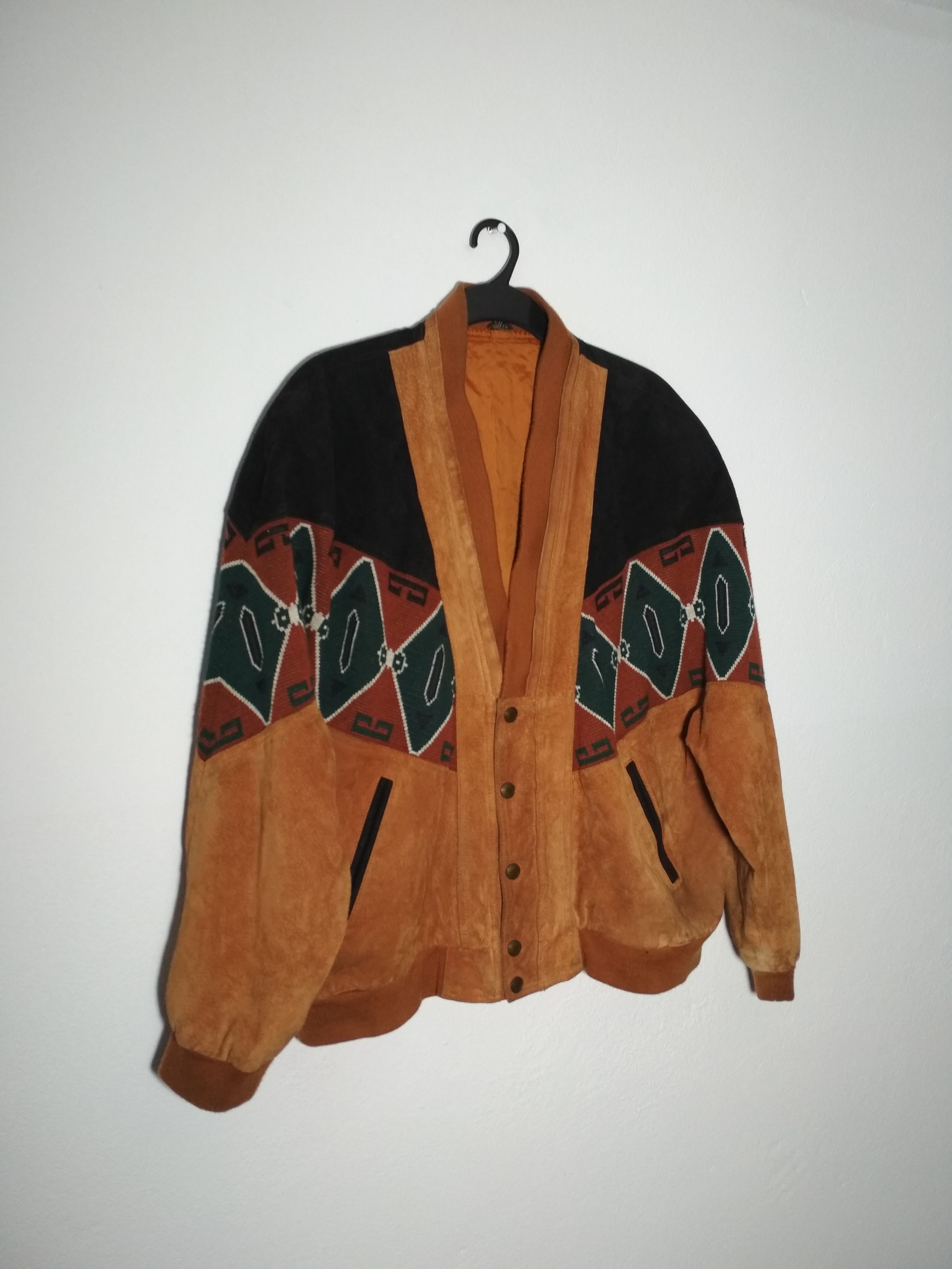 Vintage Vintage BERTO LUCCI Genuine Leather Bomber Jacket Retro Rare Size US L / EU 52-54 / 3 - 4 Thumbnail