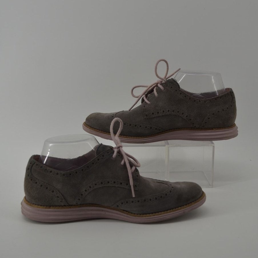 Cole Haan Cole Haan Lunargrand Gray Pink Oxford Lace Up Womens Sz 8.5 Size US 8.5 / IT 38.5 - 4 Thumbnail