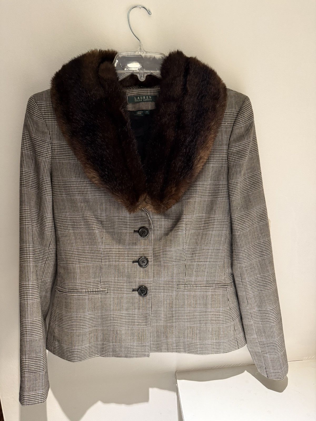 Faux Fur Ralph Lauren Wool Jacket
