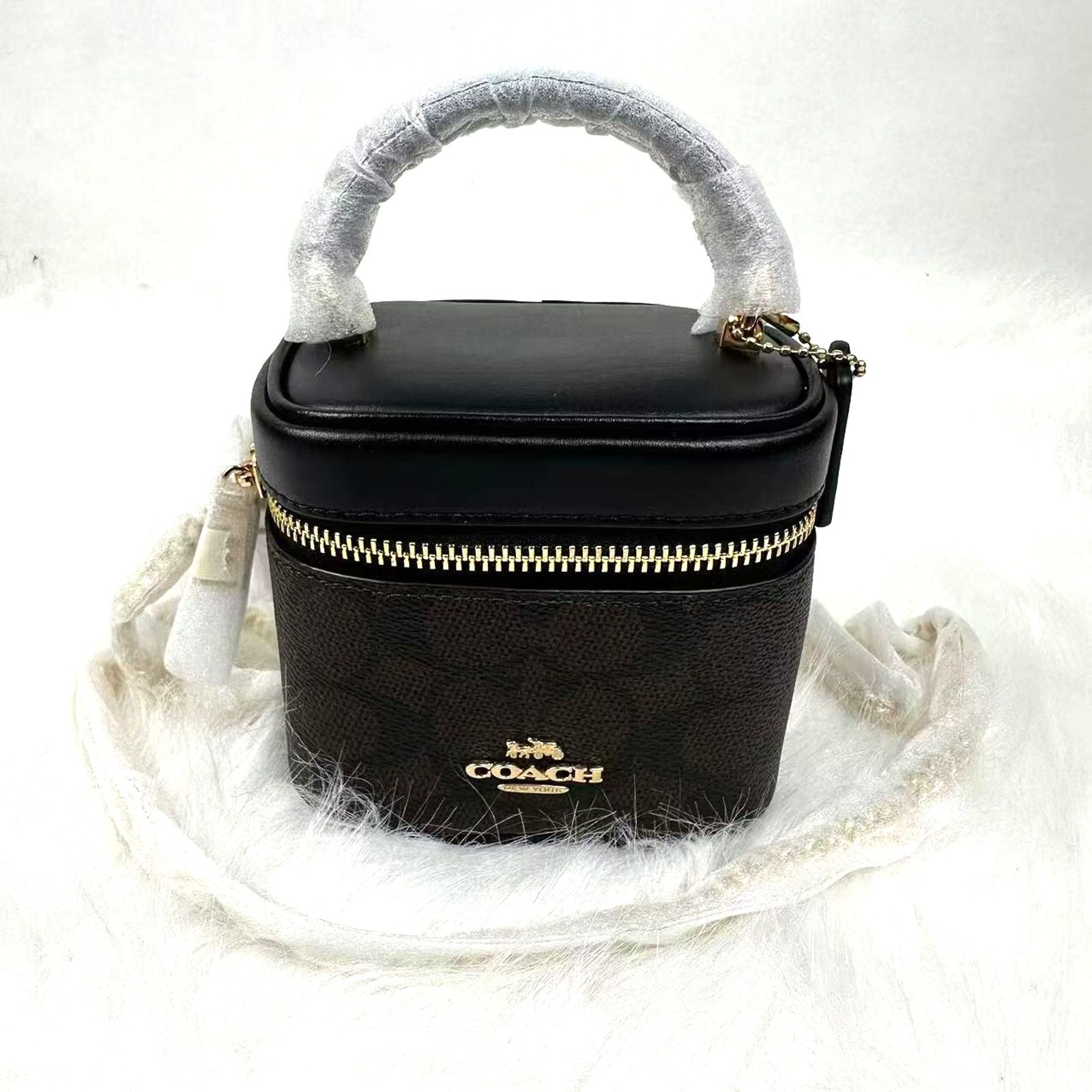 Coach Ava Crossbody Bag In Signature Canvas Walnut/black NWT in Brown, Women's