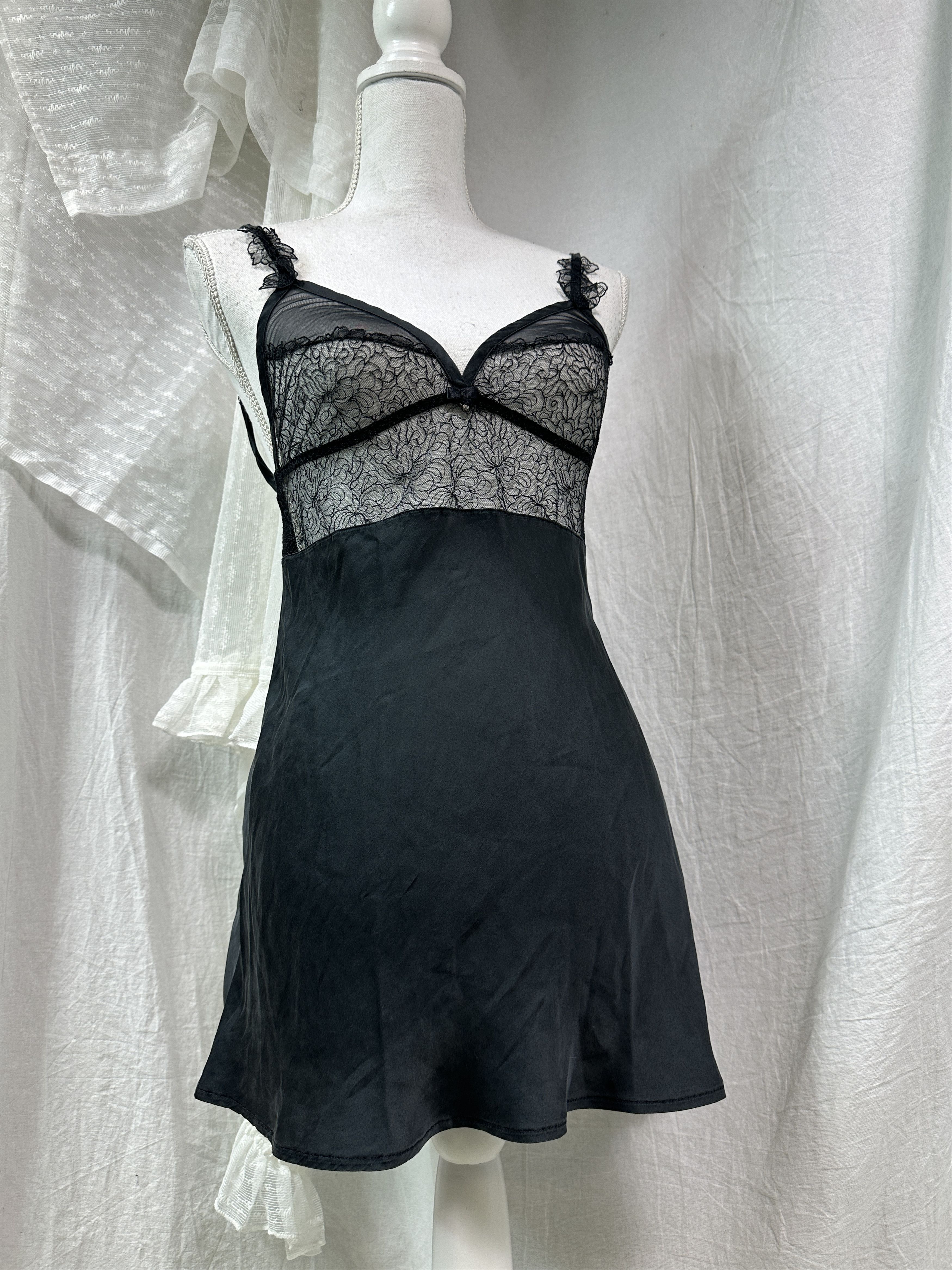 Vintage Vintage Avant Garde Coquette Silk Gown Top Y2K Size S / US 4 / IT 40 - 1 Thumbnail