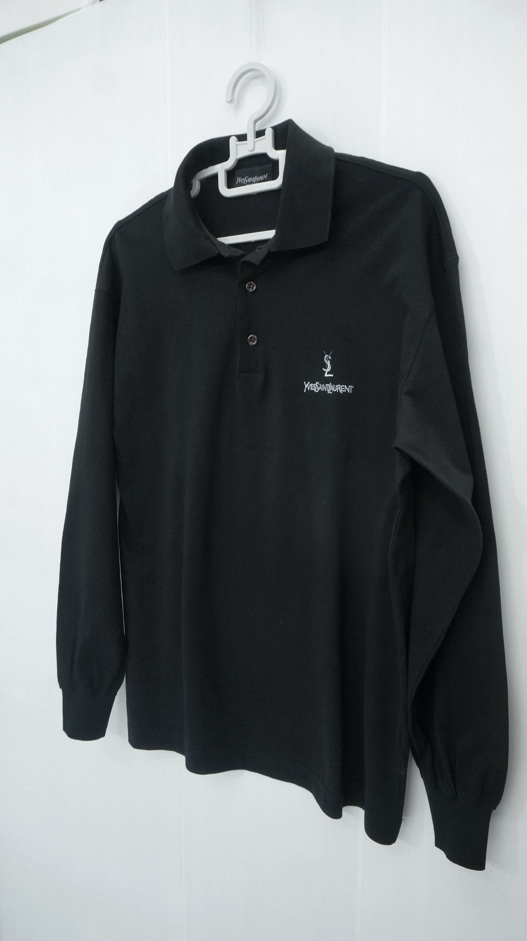 Vintage Vintage YSL Polo Long Sleeve Shirt Size US M / EU 48-50 / 2 - 1 Thumbnail