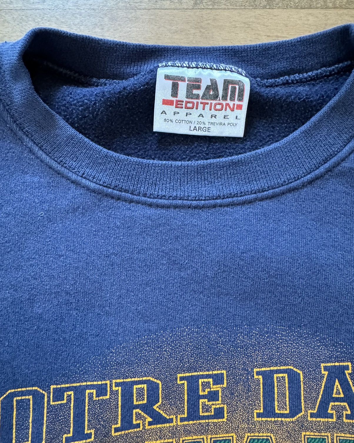 NCAA × Vintage Vintage 90’s Notre Dame Crewneck Sweatshirt Size US L / EU 52-54 / 3 - 3 Thumbnail