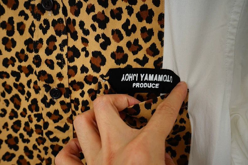 Yohji Yamamoto Yohji Yamamoto Leopard Patchwork Collar Shirt Size US M / EU 48-50 / 2 - 8 Thumbnail