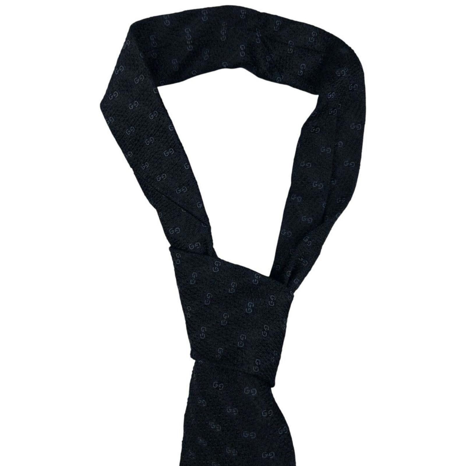 Gucci Vintage Gucci Monogram Silk Tie Size ONE SIZE - 4 Thumbnail