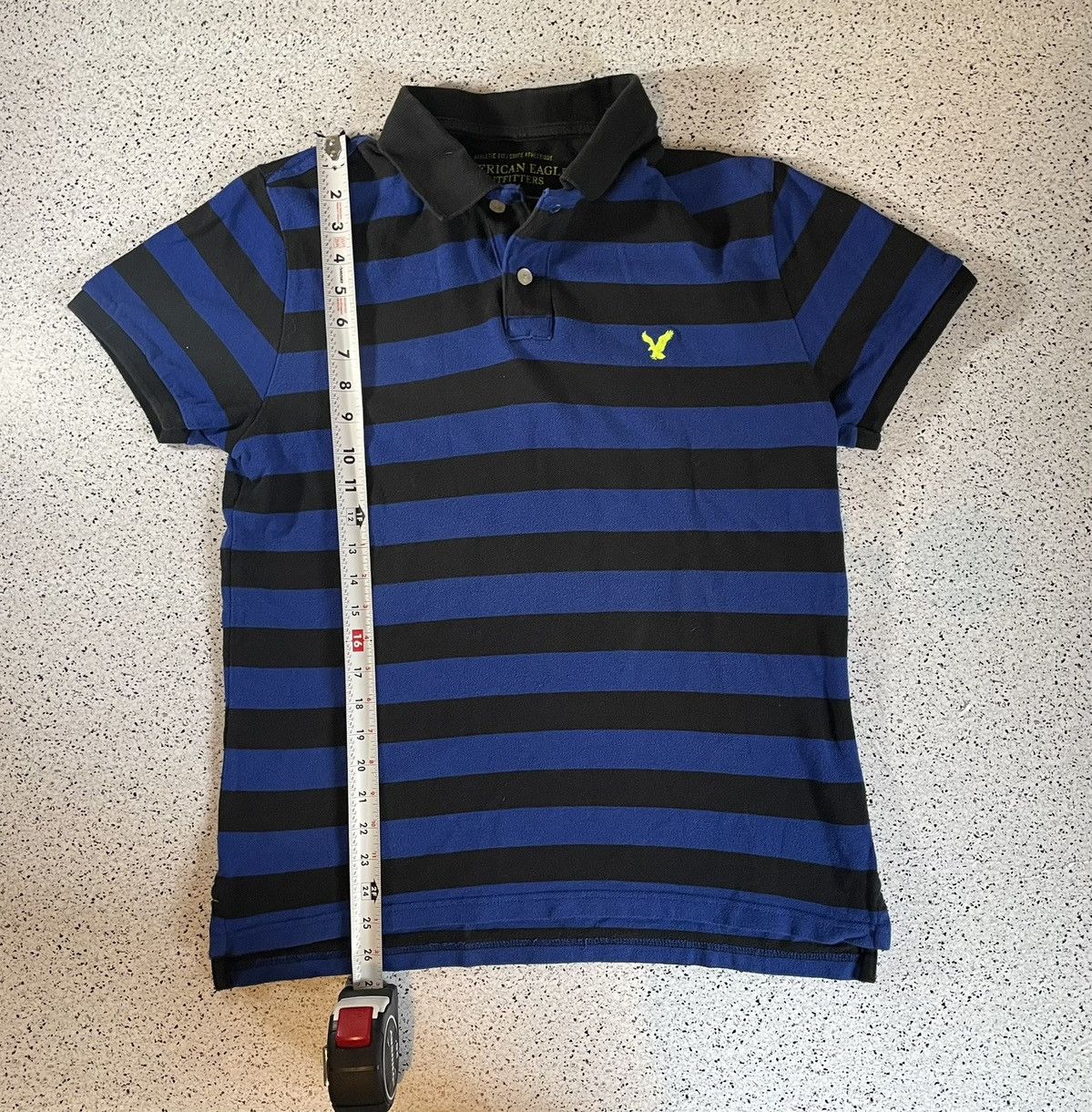 American Eagle Outfitters American Eagle Striped Polo Shirt – Blue Black – Size Large Size US L / EU 52-54 / 3 - 5 Thumbnail