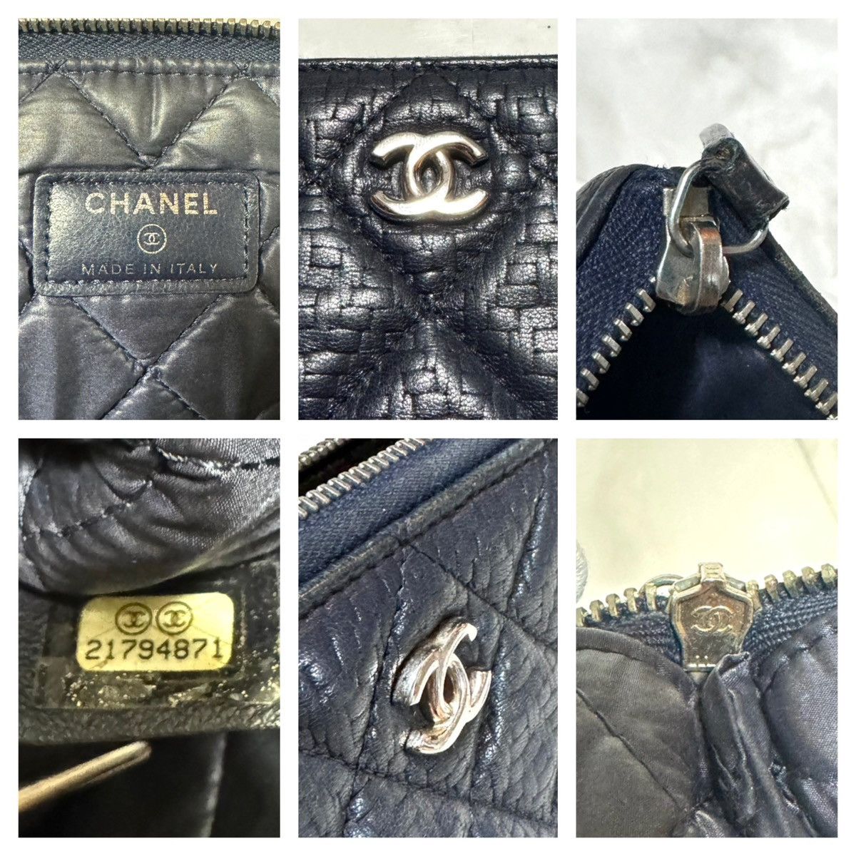 Chanel Chanel COCO patch, matelassé leather clutch bag, dark navy Size ONE SIZE - 3 Thumbnail