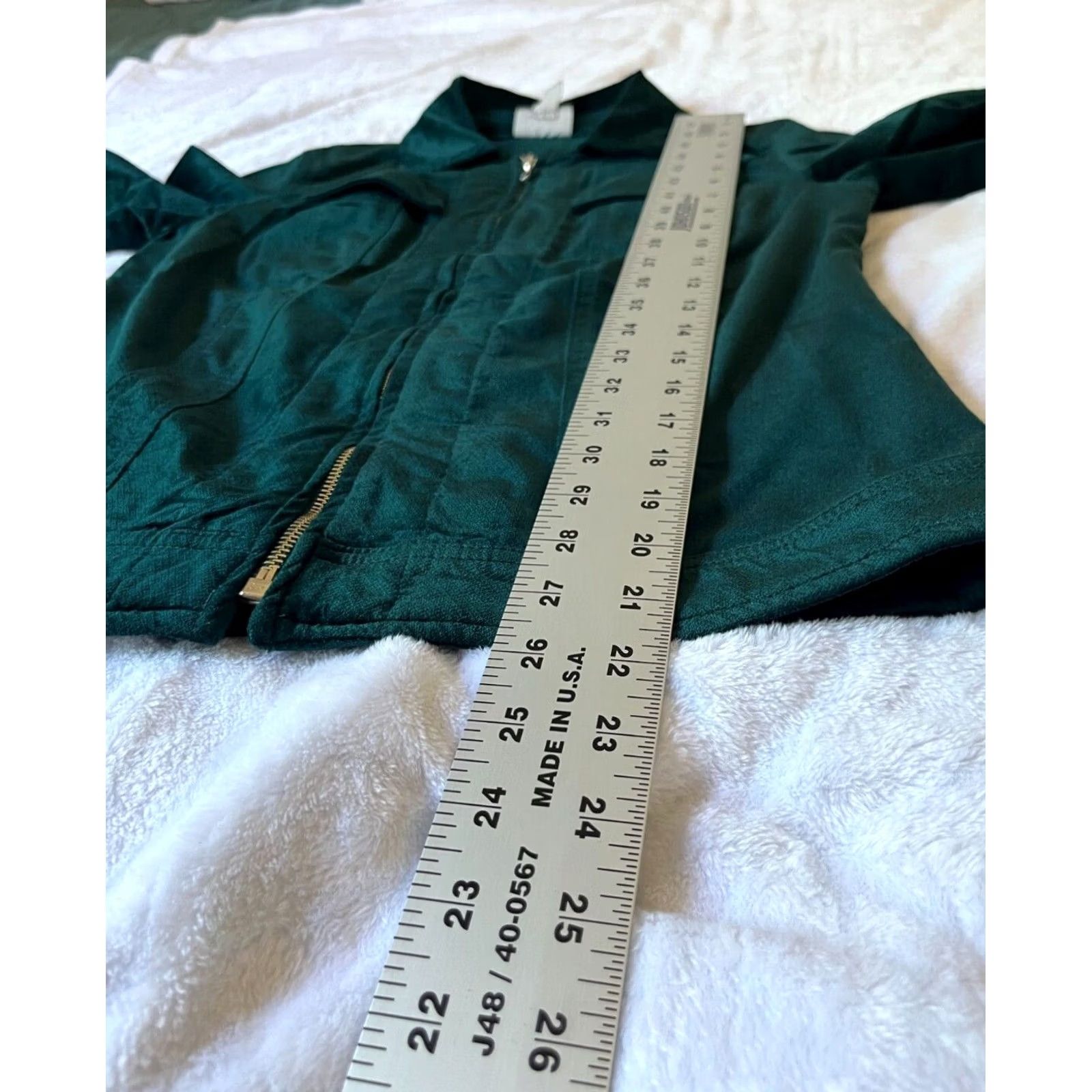 Vintage Chico's Womens Full-Zip Casual Jacket Size 0 Teal Cotton Blend Stretch Pockets Jacket Women XS? Size XS / US 0-2 / IT 36-38 - 7 Thumbnail