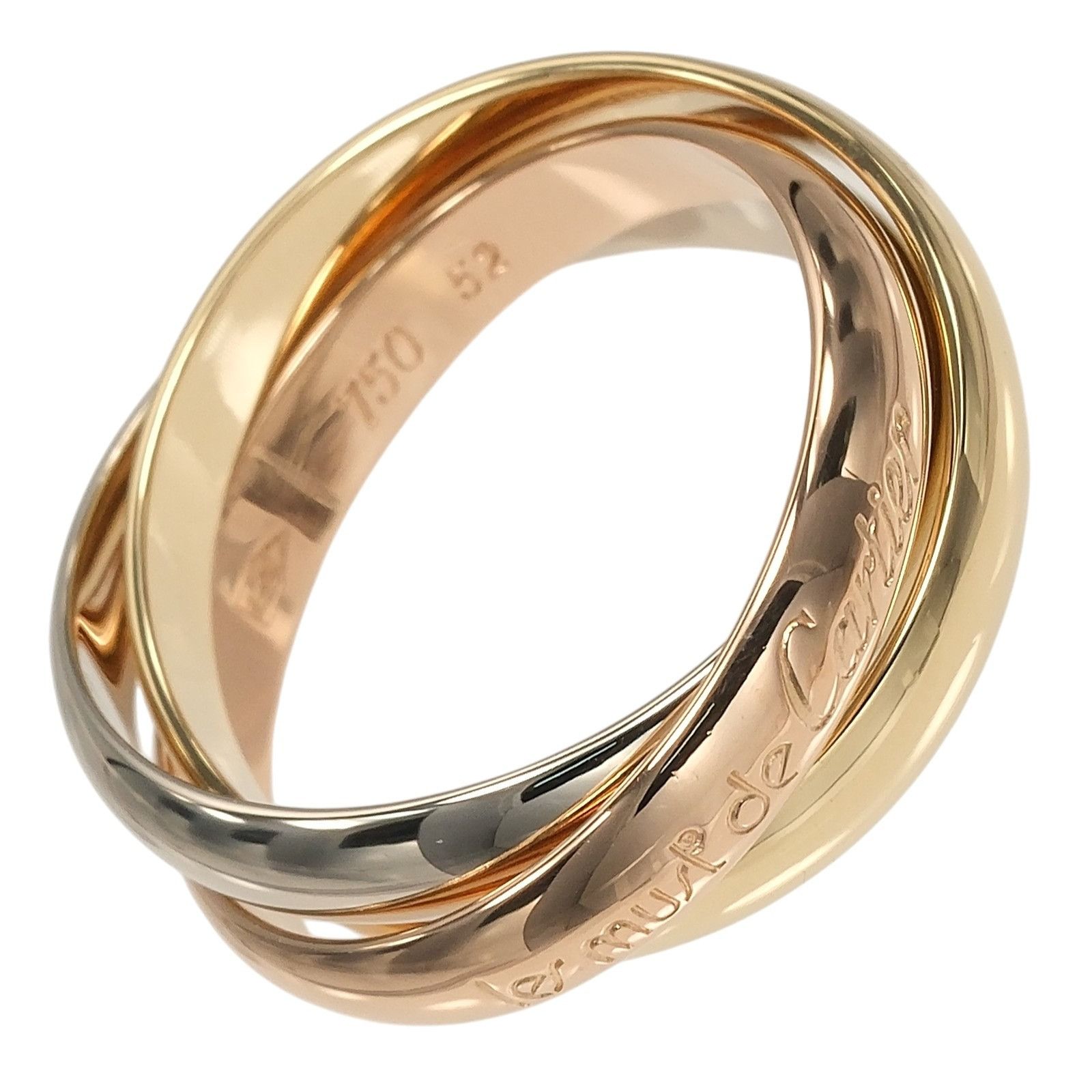 Cartier Cartier Cartier Trinity Au750 Ring Size 12 Precious Metal Ring DUTY FREE for USA Size ONE SIZE - 1 Thumbnail