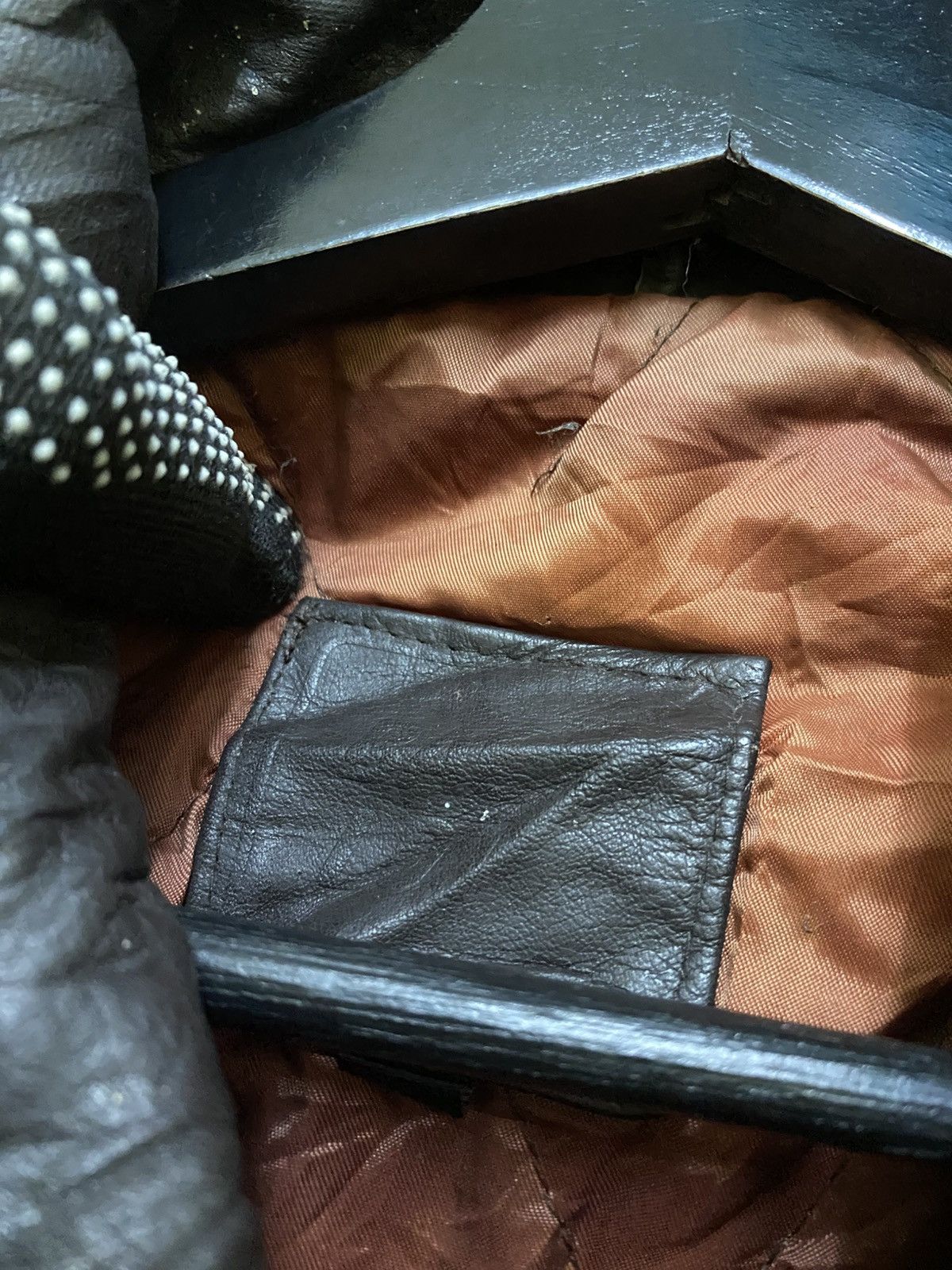 Other Vintage Black Leather Bomber Jacket with Epaulettes Size US M / EU 48-50 / 2 - 4 Thumbnail