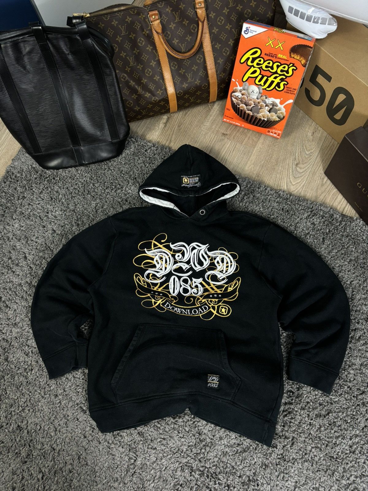 Japanese Brand × Vintage Vintage FishBone Style Y2K Hoodie Spell Out Embroidery Logo Size US M / EU 48-50 / 2 - 1 Thumbnail