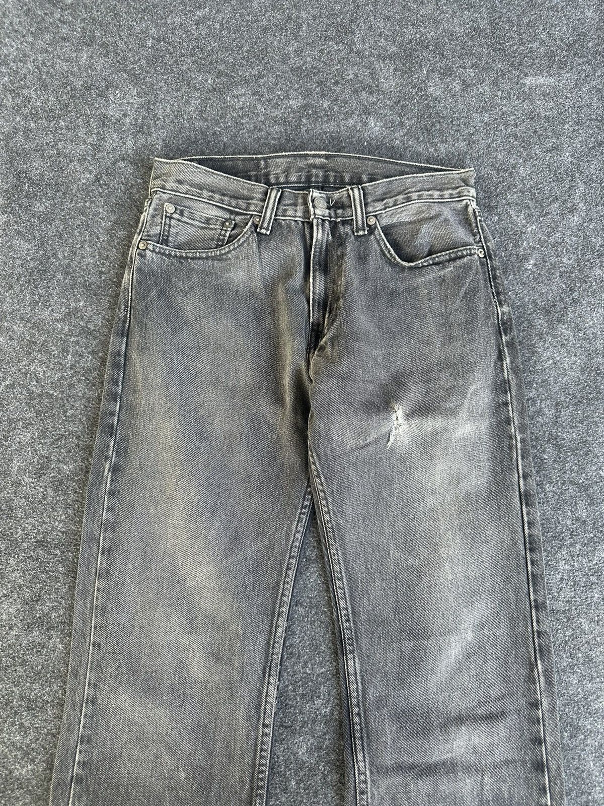 Levi's Y2K Levis 505 Super Black Faded Washed Denim 28x29 D268 Size US 28 / EU 44 - 2 Thumbnail