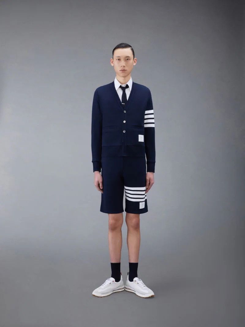 image of Thom Browne 4 Bar Sweatshort in Navy, Men's (Size 30)