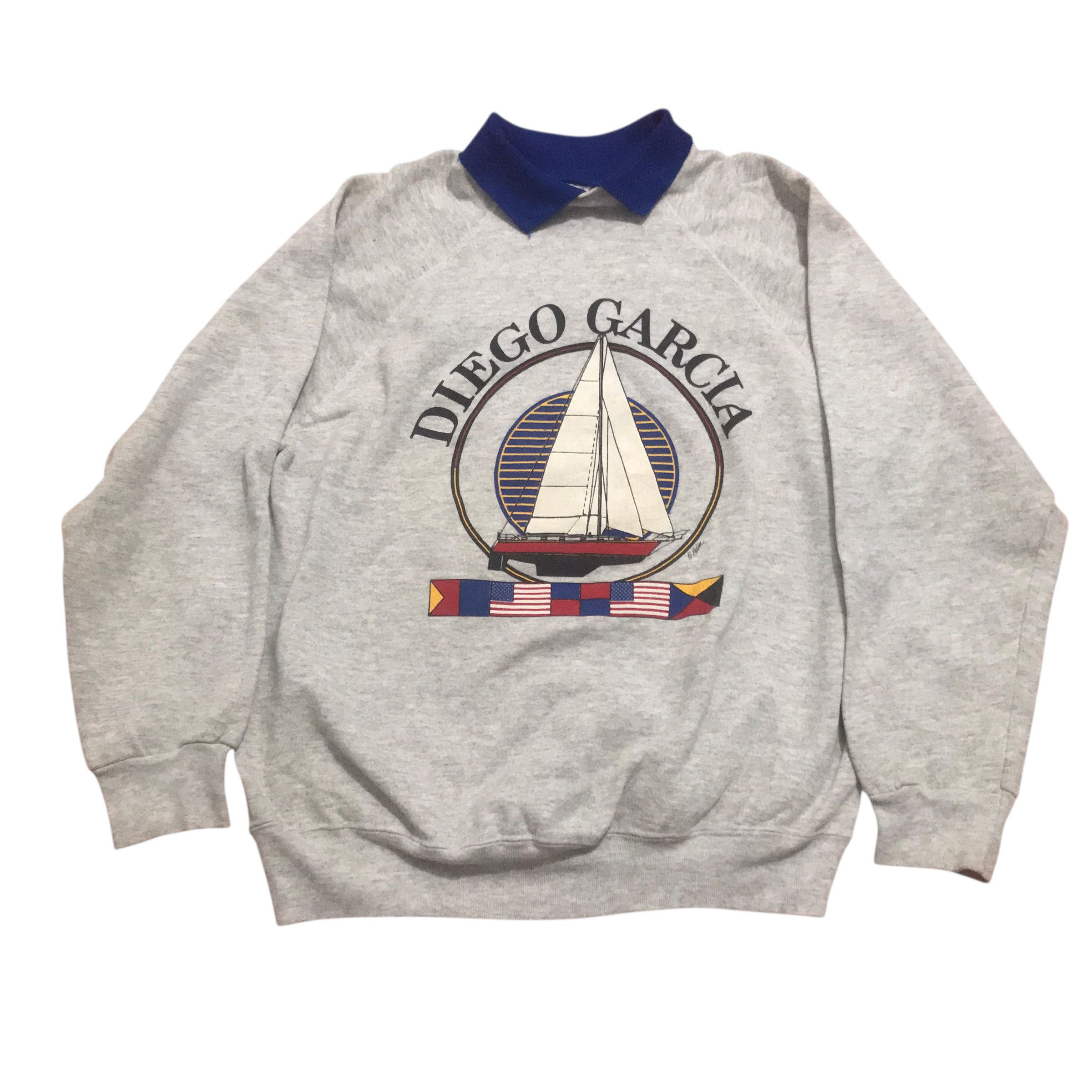 Vintage Vintage 80s diego garcia sweatshirt Size US L / EU 52-54 / 3 - 1 Thumbnail