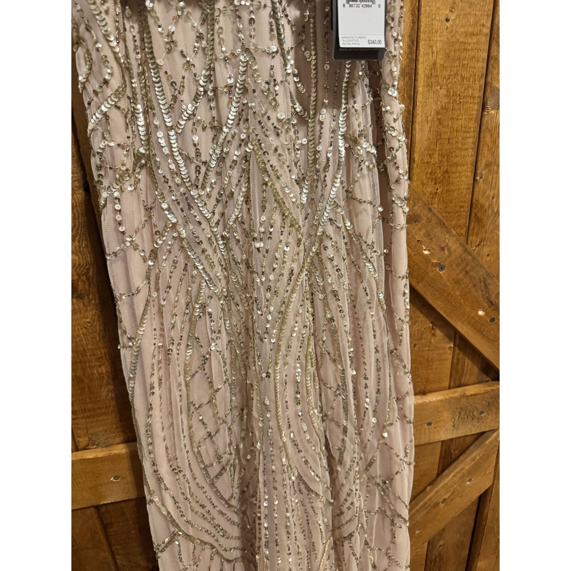 Adrianna Papell NWT Adrianna Papell Halter Fully Beaded Blouson Gown Formal Size M / US 6-8 / IT 42-44 - 8 Thumbnail