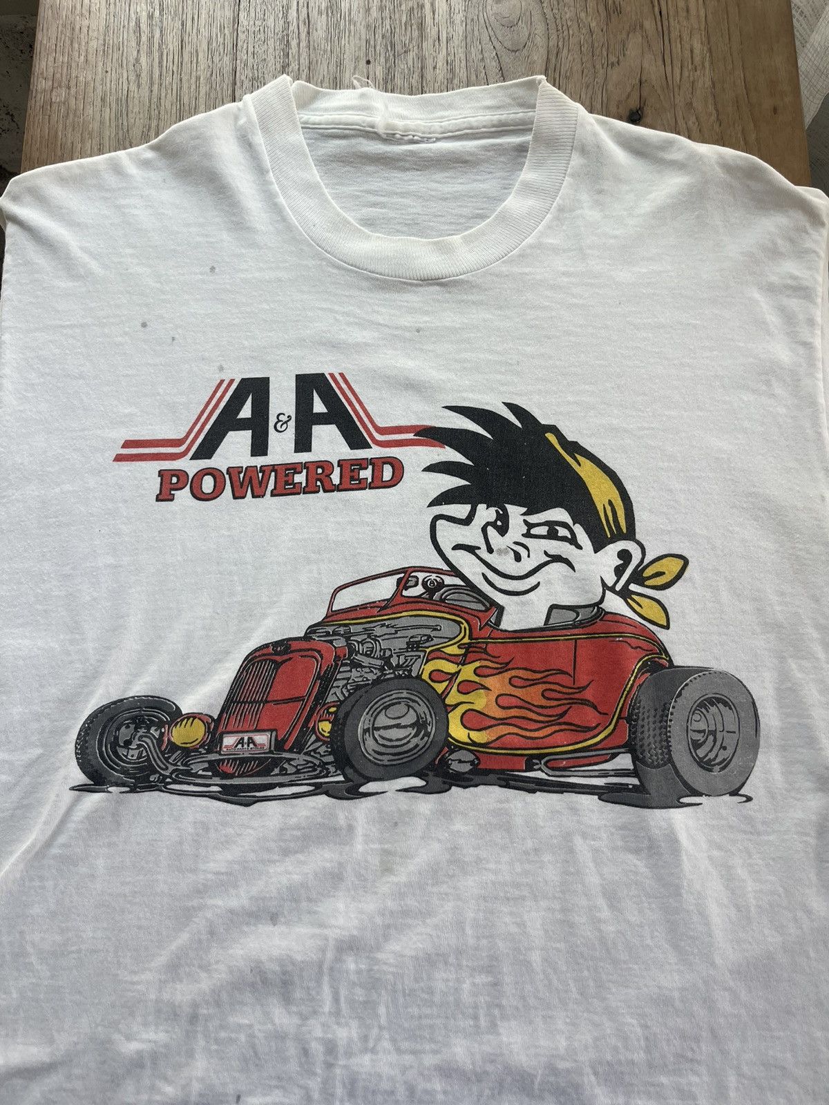Vintage Vintage A&A POWERED Makin’Tracks ! 90’s Racing Tshirt Size US M / EU 48-50 / 2 - 4 Thumbnail