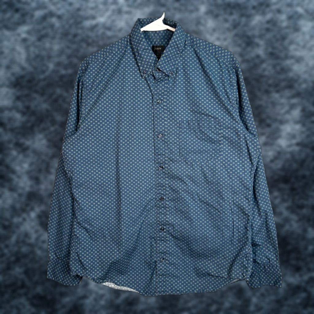 J.Crew J.CREW Mens Blue Check Button Down Shirt Medium Slim Fit Casual Size US M / EU 48-50 / 2 - 1 Thumbnail