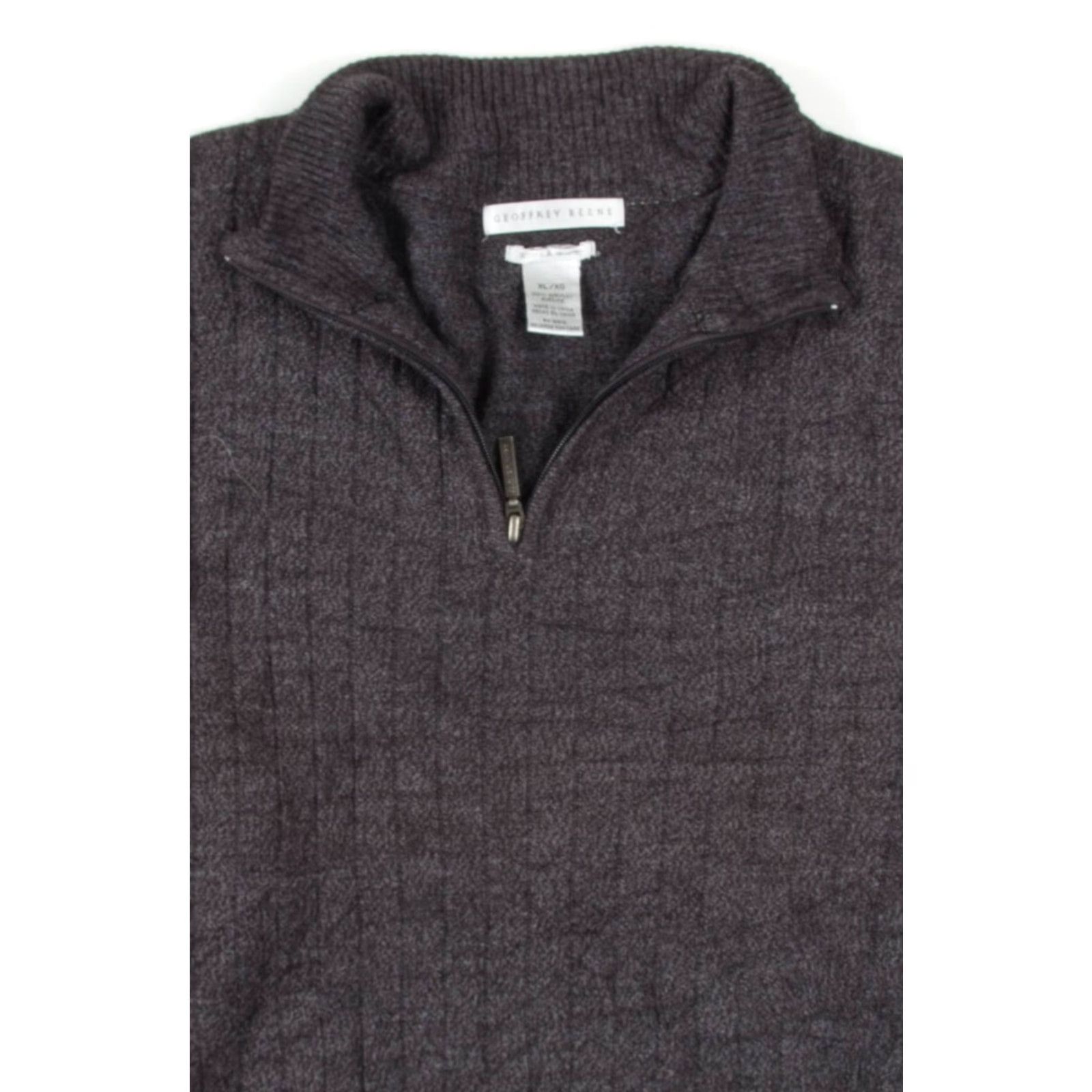 Geoffrey Beene VINTAGE Geoffrey Beene Charcoal Sweater X-Large Knit Pullover 83 Size XL / US 12-14 / IT 48-50 - 2 Thumbnail