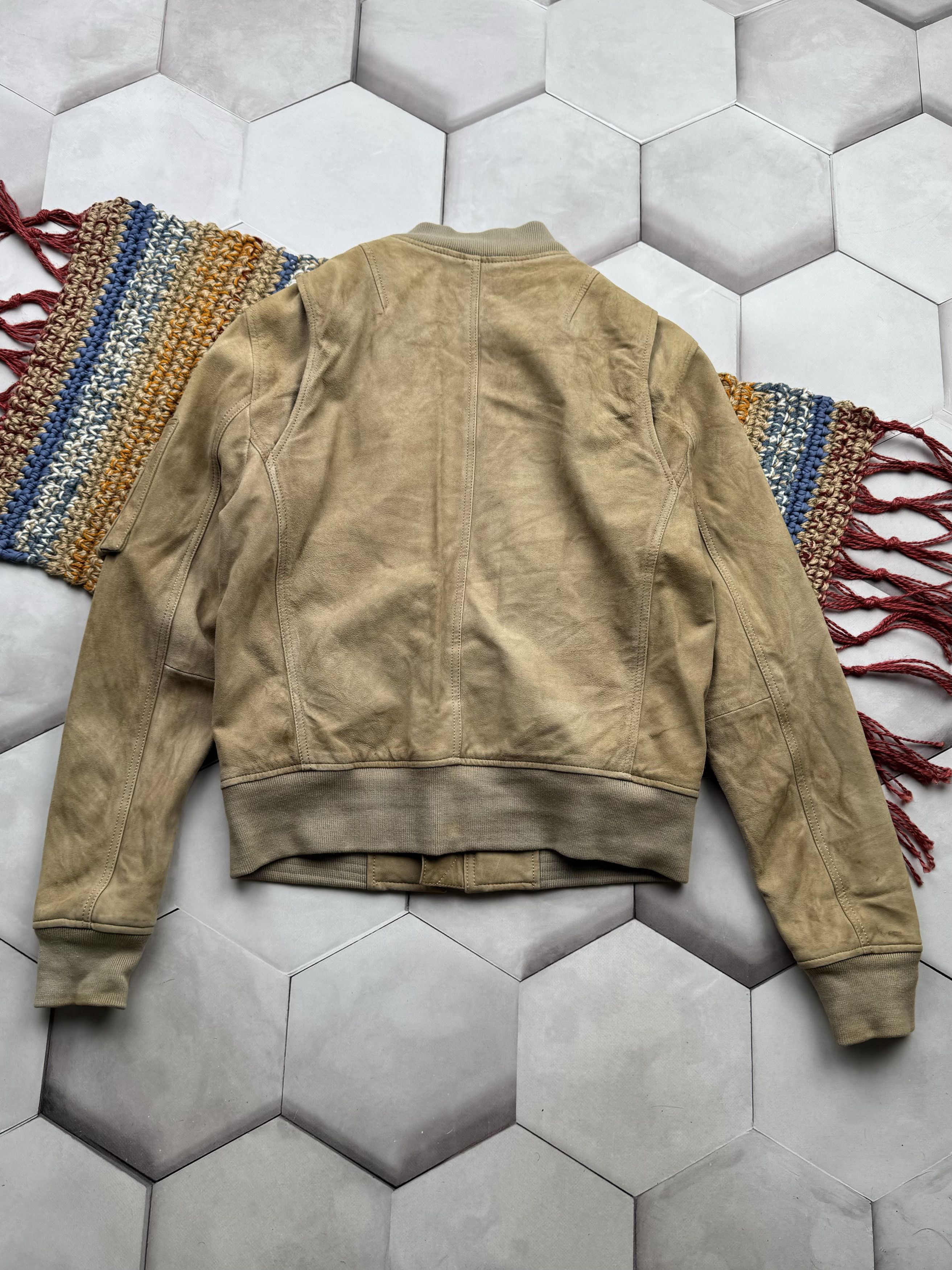 Vintage Vintage Suede Leather Bomber Jacket Size US S / EU 44-46 / 1 - 8 Thumbnail