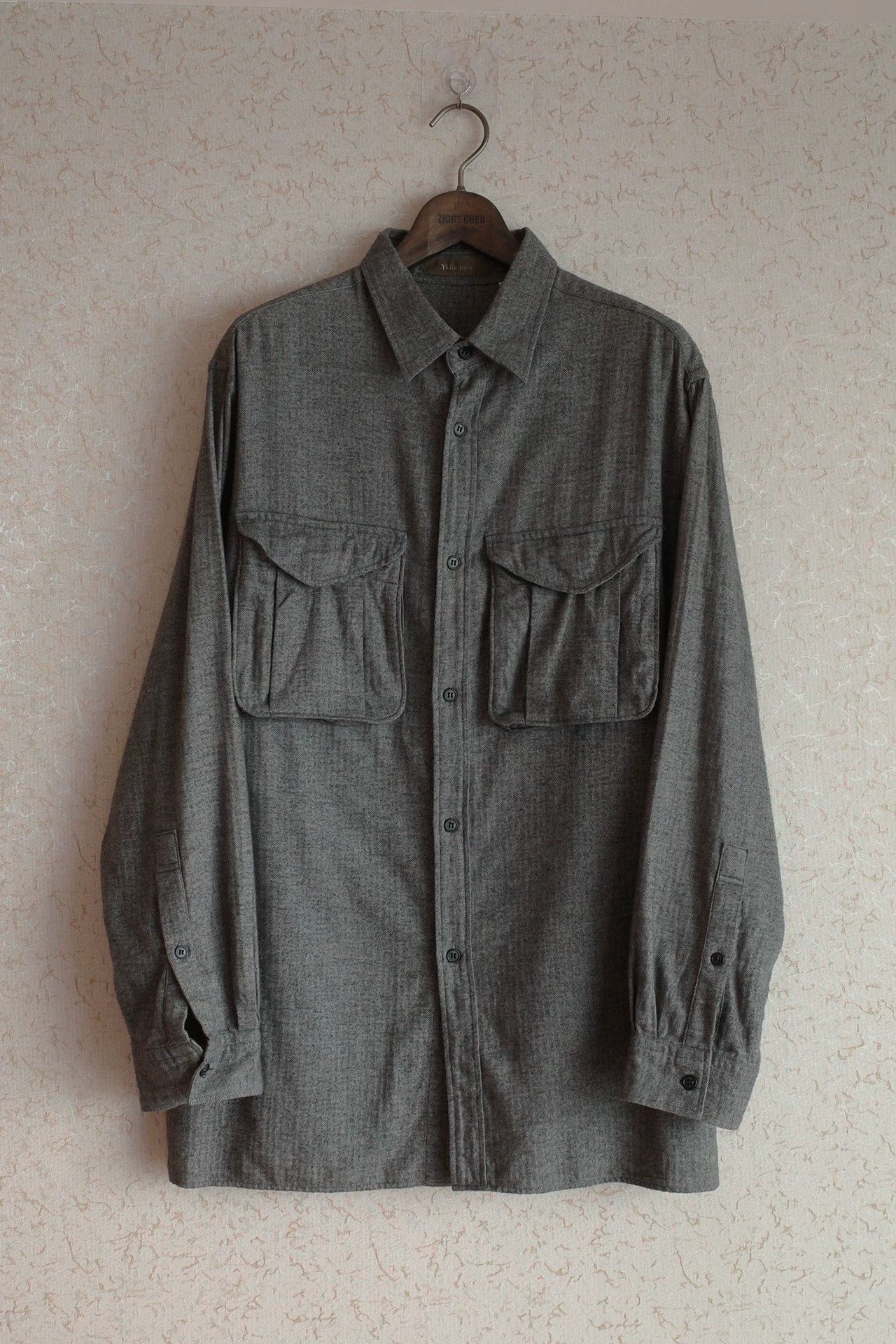Y's Y's 90s Cotton Herringbone Shirt Jacket Men Size US M / EU 48-50 / 2 - 1 Thumbnail