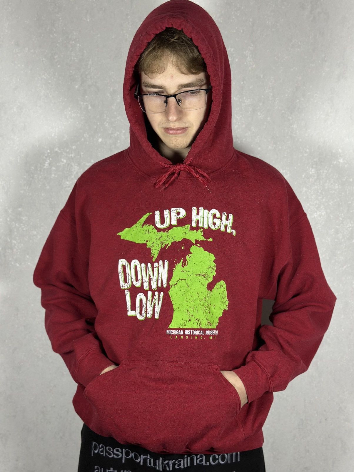 Hypebeast VTG Hoodie Up High Down Low Big Logo Hype Baggy Staff Pick Size US L / EU 52-54 / 3 - 2 Thumbnail