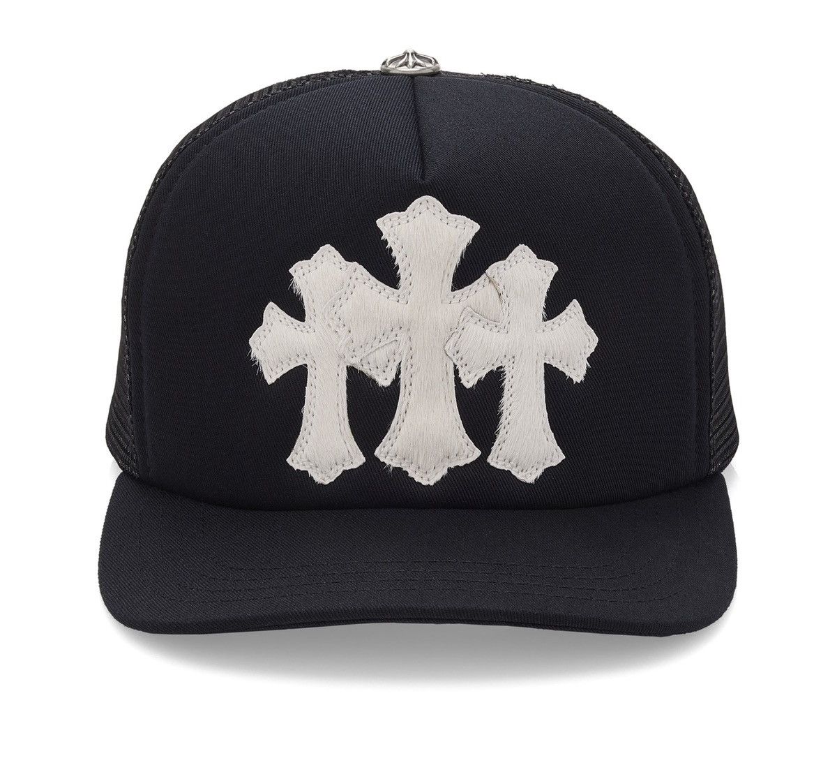 Chrome Hearts Chrome hearts black white cemetery cross patch trucker hat Size ONE SIZE - 2 Thumbnail
