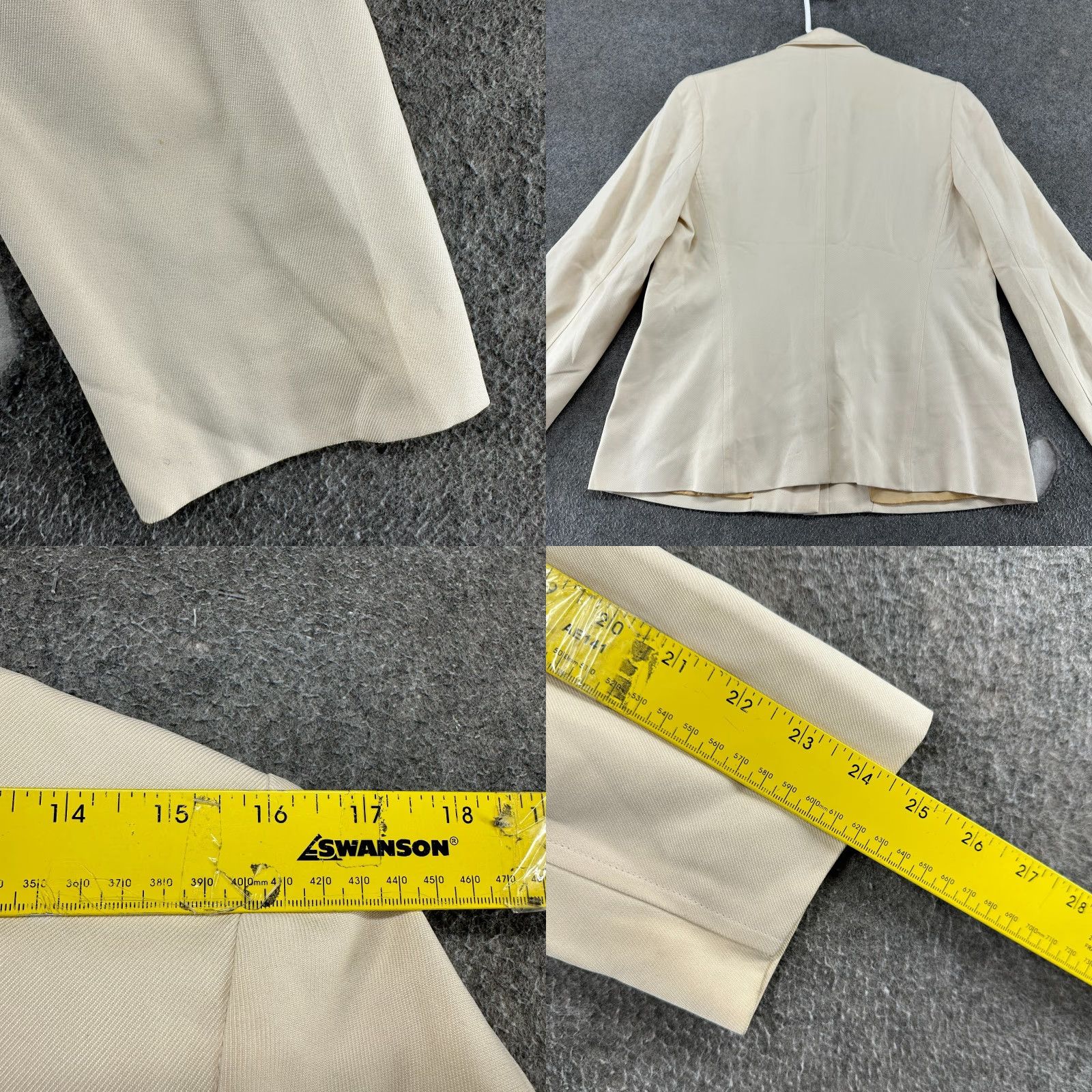 Banana Republic VINTAGE Banana Republic Jacket Womens 8 Cream Coat Lined Rayon Snap Business 90s Size M / US 6-8 / IT 42-44 - 8 Thumbnail