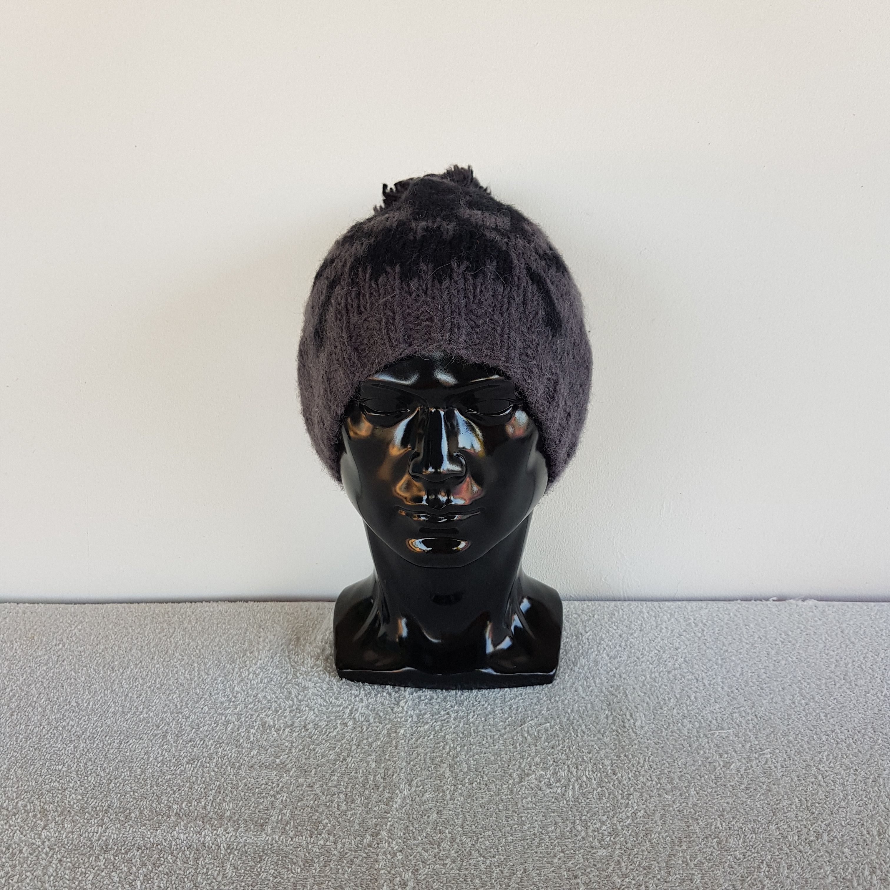 Homespun Knitwear × Japanese Brand Vintage Skulls Beanie Pom Pom Snow Caps Hats Size ONE SIZE - 2 Thumbnail