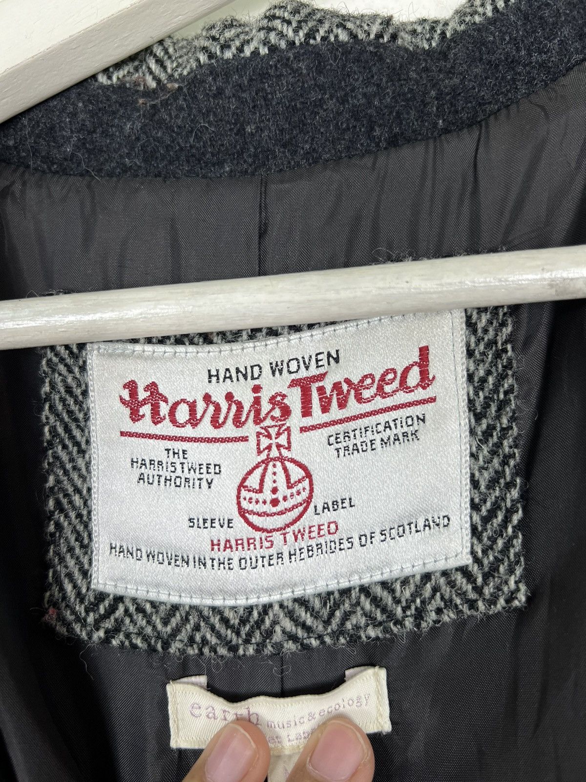 Harris Tweed 🔥 HARRIS TWEED EARTH MUSIC & ECOLOGY VIOLET LABEL COAT Size US S / EU 44-46 / 1 - 13 Thumbnail