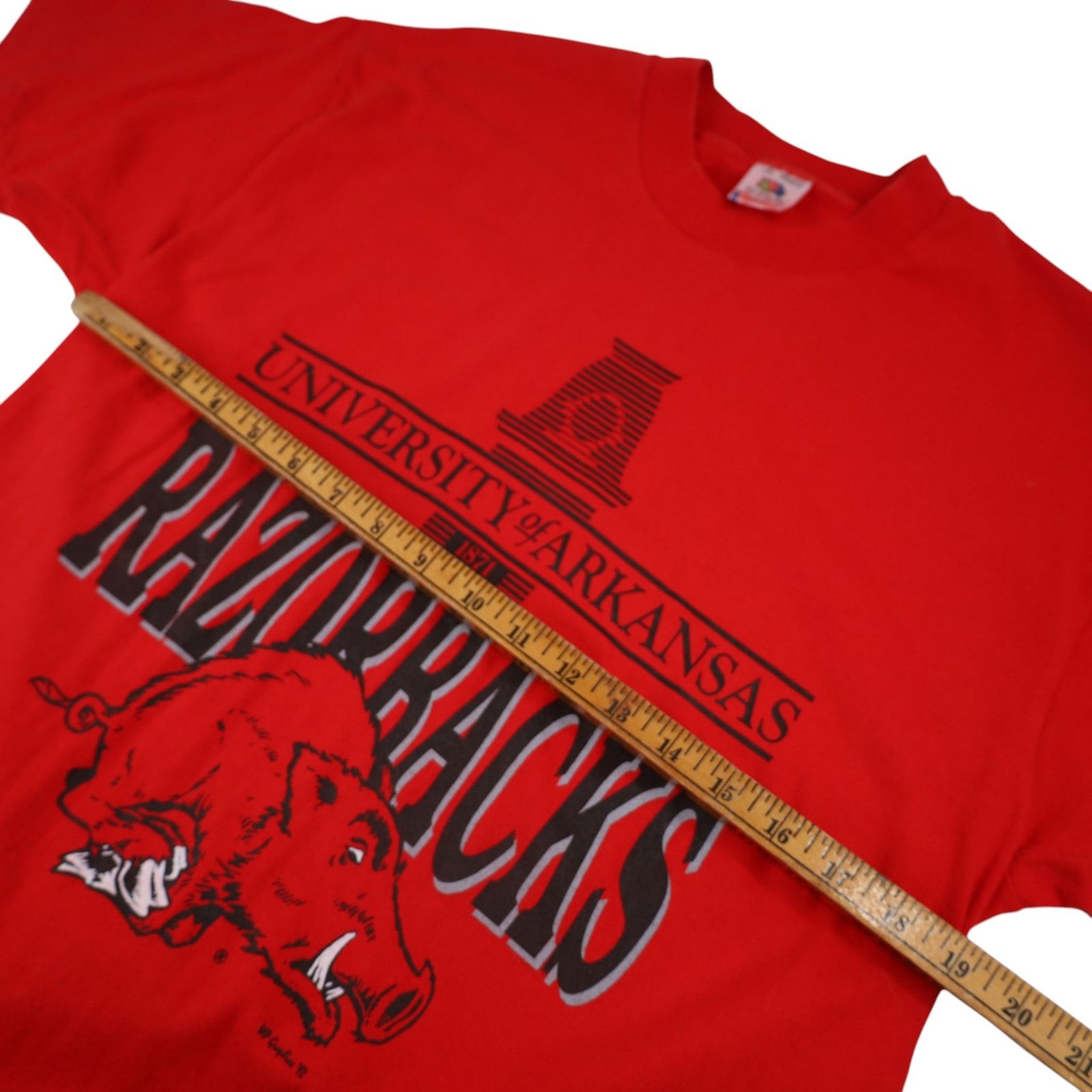 NCAA × Vintage Vintage University of Arkansas Razorbacks Graphic T Shirt Size US L / EU 52-54 / 3 - 7 Thumbnail